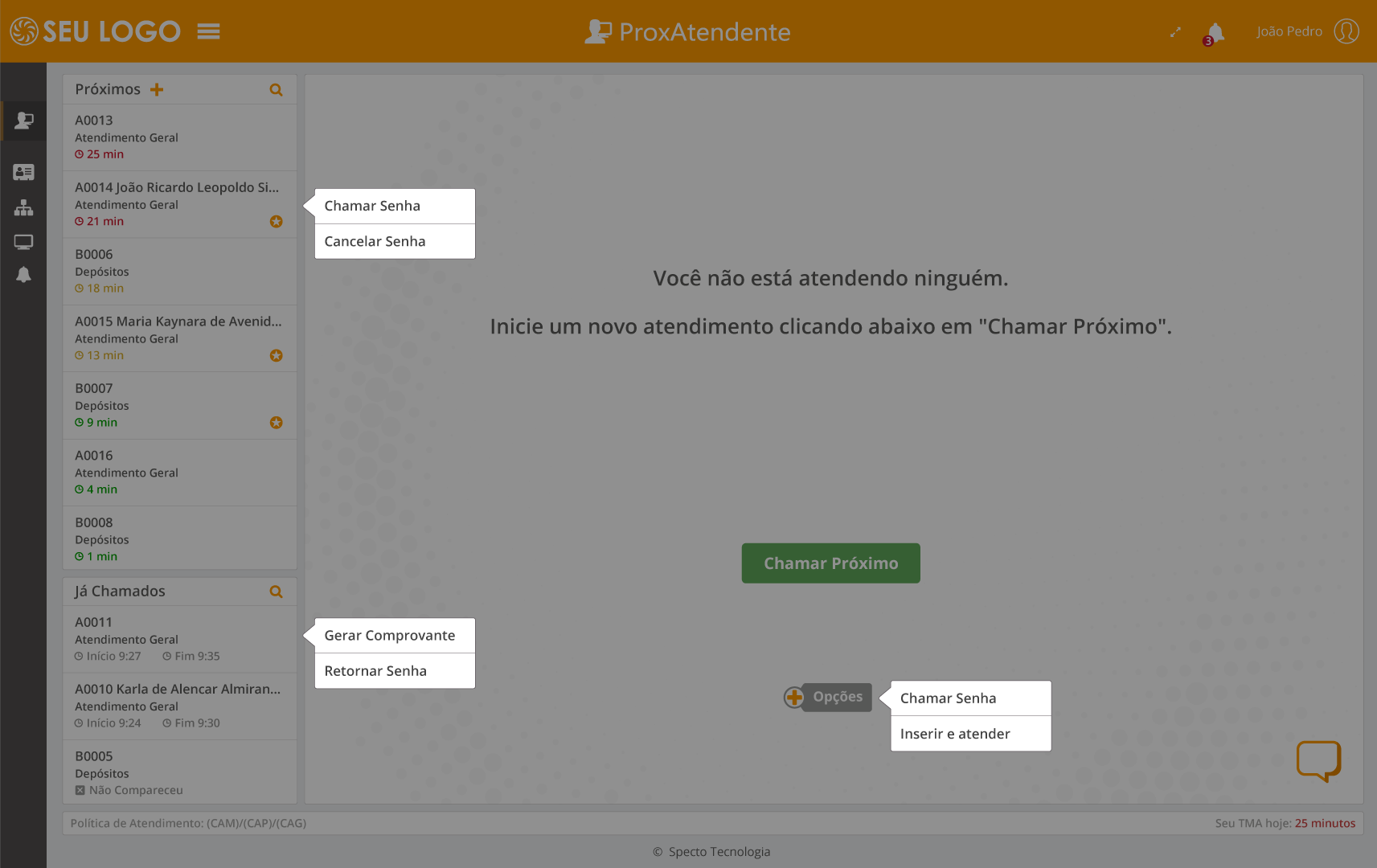 Solução de atendimento proxatendente 3d